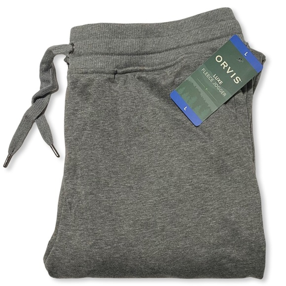 Orvis joggers, soft poly cotton pants, elastic / drawstring combo waist. New - Picture 2 of 15